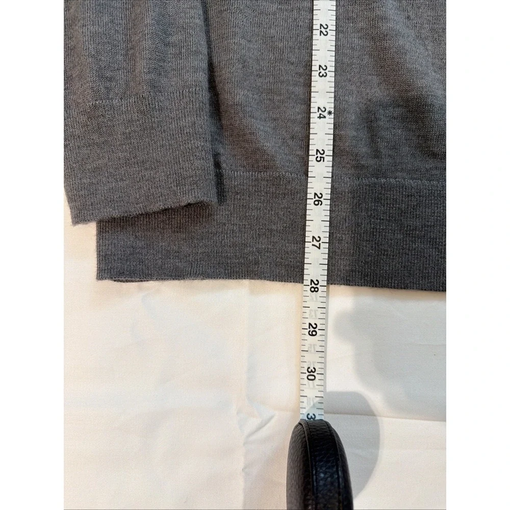 Banana Republic Mens Gray Italian Merino Wool Baruffa Sweater Large Pullover